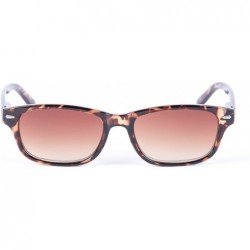 Rectangular The Intellect" Reading Sunglasses - Unisex Full Lens Sun Readers (non bifocal) - Tortoise - CL1256T7FZJ $30.63