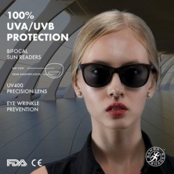 Goggle Bifocal Reading Sunglasses Fashion Readers Sun Glasses for Men and Women - Burgundy - CJ12EDR9XHN $32.47