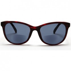 Goggle Bifocal Reading Sunglasses Fashion Readers Sun Glasses for Men and Women - Burgundy - CJ12EDR9XHN $32.47