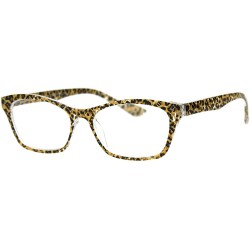 Rectangular Womens Rectangular Marble Print Plastic Strength Reading Glasses - Leopard - C318QRYDX74 $19.55