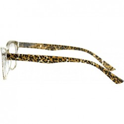 Rectangular Womens Rectangular Marble Print Plastic Strength Reading Glasses - Leopard - C318QRYDX74 $8.23