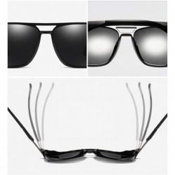 Square TR90 Frame Sunglasses Polarized Men Windproof Driving Sun Glasses for Men Square - Brown - CP18K6S594D $11.35