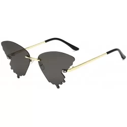 Butterfly Summer Butterfly Sunglasses Gradient Butterfly Shape Frame - B - C41906MN3WH $19.43
