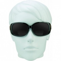 Square Sexy Bifocal Sunglasses for Women. Black - Tortoise Shell Brown or Animal Pattern Frame with Metal Accent. - CR18E7WUA...