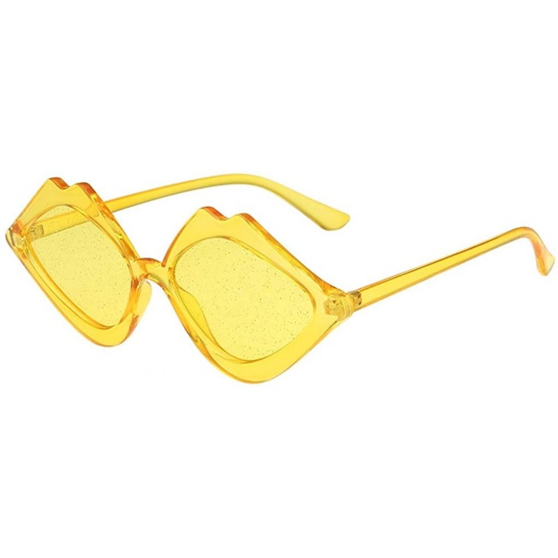 Round Fashion Jelly Sunglasses GorNorriss Integrated - Yellow Lens/Yellow Frame - CM18QIA037K $9.18