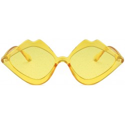 Round Fashion Jelly Sunglasses GorNorriss Integrated - Yellow Lens/Yellow Frame - CM18QIA037K $9.18