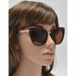 Sport Polarized Cat Eye Sunglasses for Women UV Protection Retro Vintage - Tortoise + Brown - C5195CO9WIO $16.02