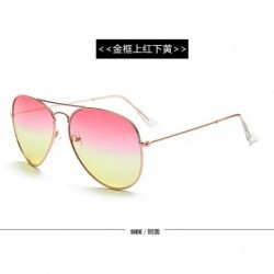 Goggle Sunglasses colorful two-color Sunglasses dazzling ocean film sunglasses sunglasses - C518AZAUMS6 $27.25