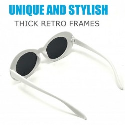 Goggle Rave glasses Clout Glasses Retro cat eye sunglasses sunglasses costume eyewear meme - A.white - CH18O46LC4Y $7.82