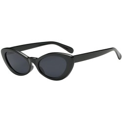 Goggle Retro Cateye Sunglasses for Women Fashion Clout Goggles Mirror UV Protection - D - CA190HYIZXM $15.64