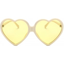 Oversized Women Fashion Oversized Heart Shaped Retro Sunglasses Cute Eyewear UV400 - CD1943ERO8A $17.53