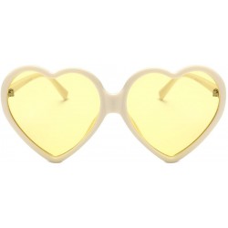 Oversized Women Fashion Oversized Heart Shaped Retro Sunglasses Cute Eyewear UV400 - CD1943ERO8A $10.33