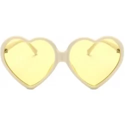 Oversized Women Fashion Oversized Heart Shaped Retro Sunglasses Cute Eyewear UV400 - CD1943ERO8A $10.33