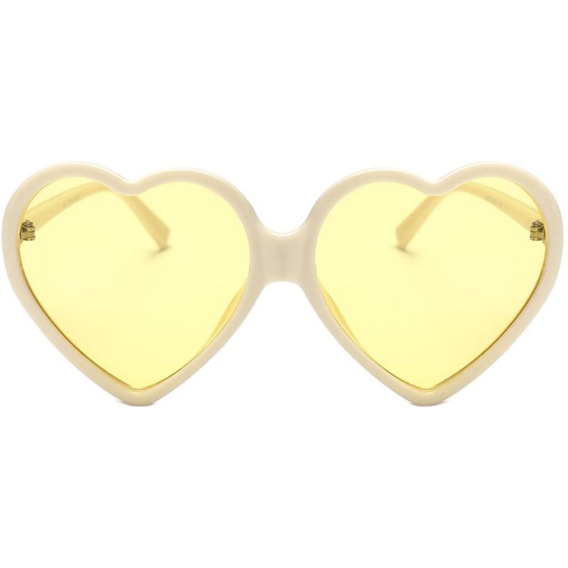 Oversized Women Fashion Oversized Heart Shaped Retro Sunglasses Cute Eyewear UV400 - CD1943ERO8A $10.33