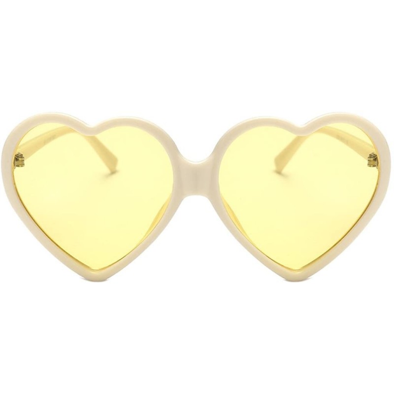 Oversized Women Fashion Oversized Heart Shaped Retro Sunglasses Cute Eyewear UV400 - CD1943ERO8A $10.33