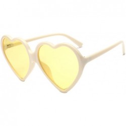 Oversized Women Fashion Oversized Heart Shaped Retro Sunglasses Cute Eyewear UV400 - CD1943ERO8A $10.33