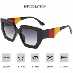 Square Designer Sunglasses for Woman Vintage Three Colors Sun Glasses for Men/Women Square - C1 - CI197ZQ7X83 $8.59