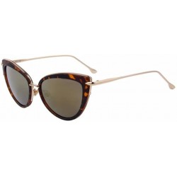 Rimless Women UV400 Cat Eye Glass Oval Alloy Frame Mirror Lens Sunglasses - Leopard - C017YW3Z9UM $14.40