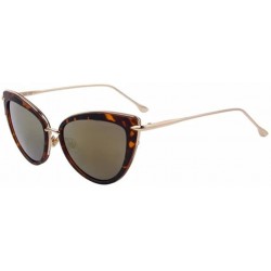 Rimless Women UV400 Cat Eye Glass Oval Alloy Frame Mirror Lens Sunglasses - Leopard - C017YW3Z9UM $24.21