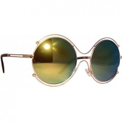 Round Round Aviator Sunglasses- Silver Lens/Silver Frame - CY12O2H9HGV $10.65