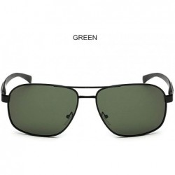 Aviator Sunglasses HD Polarized Men Mirror Sun Glasses Retro Driving Glasses Gold Green - Green - CX18XGEO23H $18.16
