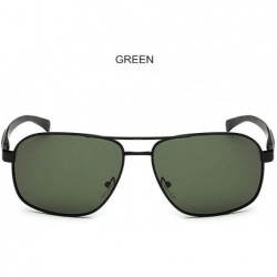 Aviator Sunglasses HD Polarized Men Mirror Sun Glasses Retro Driving Glasses Gold Green - Green - CX18XGEO23H $7.78