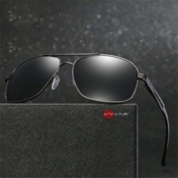 Aviator Sunglasses HD Polarized Men Mirror Sun Glasses Retro Driving Glasses Gold Green - Green - CX18XGEO23H $7.78