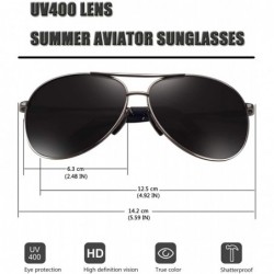 Aviator Polarized Sunglasses Men Metal Production Blackgun - Black Gun - CO18RZGLE5T $8.43