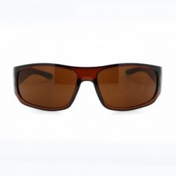 Rectangular UV400 Protection Mens Sunglasses Oval Rectangular Wrap Marijuana Leaf - Brown - CT11WP9AEO7 $10.11
