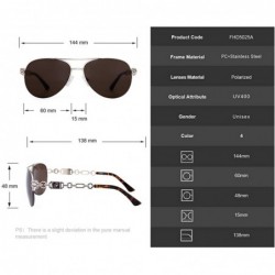 Rimless Aviator Sunglasses for Women Men Oversized Metal Frame UV400 Mirrored Sunglasses - Brown - C218TX57D79 $21.30