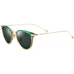 Square Women Acetate B Titanium Square Polarized Sunglasses for Men 839 - Green - C618NI76D8K $51.41