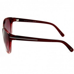 Oversized Polarized Sunglasses for Women - LP10509 - Red / Red Gradient Lens - CS18IL8IHDR $16.90