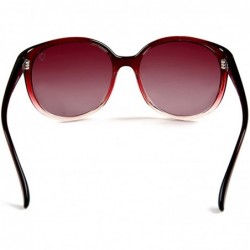 Oversized Polarized Sunglasses for Women - LP10509 - Red / Red Gradient Lens - CS18IL8IHDR $16.90