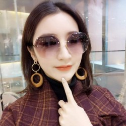 Round New Beach Round Sunglasses 2019 Fashion Retro Gradient Glasses (Gradient Brown) - Gradient Brown - CQ18RRKLSHQ $14.55