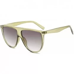 Square sunglasses woman vintage retro flat top Thin Shadow sun glasses square Pilot - C5-green-gray - CQ18WZUQ5NI $46.65