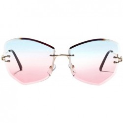 Cat Eye Cat Eye Diamond shaped Frameless Sun Glasses Casual Sunglasses 2019 Colored Lens Glasses - Style a - C218W7YYZ27 $10.93
