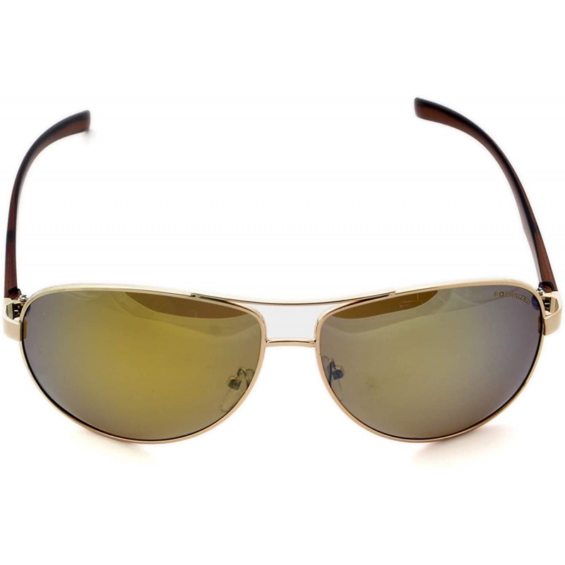 Wayfarer UV400 Color Mirror Metal Aviator Polarized 62mm Sunglasses - Polarized Olive Green - Metal Gold Frame - CH12IILC3E5 ...