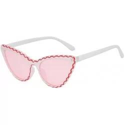 Cat Eye Women's Cat Eye Shade Sunglasses Striped Vintage Polarized Sunglasses - C - CD18RHIQ5YK $11.43