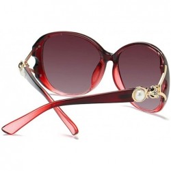 Oversized Womens Sunglasses Polarized lens Ultra-lightweight UV cut Classic design UV cut Cross & glasses case Glasses - CW18...