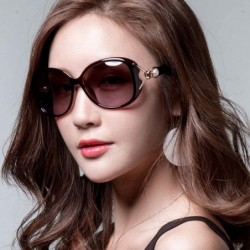 Oversized Womens Sunglasses Polarized lens Ultra-lightweight UV cut Classic design UV cut Cross & glasses case Glasses - CW18...