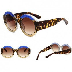 Round New Designer Round Sunglasses for Women Retro Modern Shiny Shades - 4 - CV18ECSXC46 $29.42