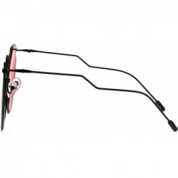 Rectangular Octagon Metal Rim Art Nouveau Deco Steam Punk Mod Sunglasses - Gunmetal Red - C518E09OY2R $16.58