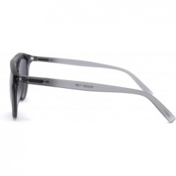 Round Flat Top Hipster Horn Rim Round Keyhole Bi-focal Reading Sunglasses 3.5 Grey Slate Black - C118X939M6Y $29.67