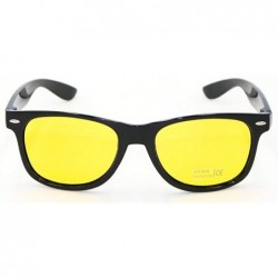 Oversized HD Vision Yellow Lens Driving Sunglasses - Yellow Lens - CN18X62QHXZ $18.42