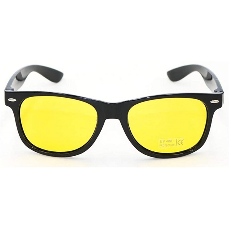 Oversized HD Vision Yellow Lens Driving Sunglasses - Yellow Lens - CN18X62QHXZ $10.45