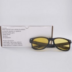 Oversized HD Vision Yellow Lens Driving Sunglasses - Yellow Lens - CN18X62QHXZ $10.45