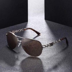 Goggle Women Driving Pilot Classic Vintage Eyewear Sunglasses - C4 Grey - CE18HQ54MSR $17.73