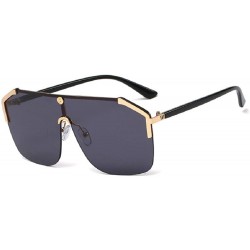 Square Fashion Sunglasses Designer Oversized Reflective - Black - C5197KC22HC $20.94