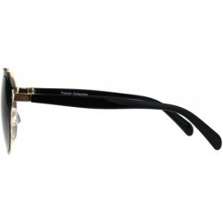 Aviator Retro Fashion Sunglasses Womens Designer Style Aviator Shades UV 400 - Black (Smoke) - C9189WC74LH $11.81