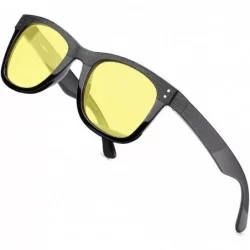 Square Sunglasses for Men Women UV Protection Square Vingtage Retro Driving Sun Glasses - White/Grey Lens - CX18QDLIYD5 $18.53